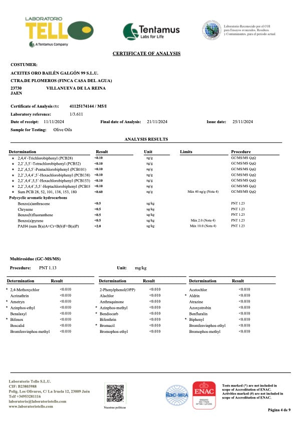 chemical test for organic picua olive oil page 4