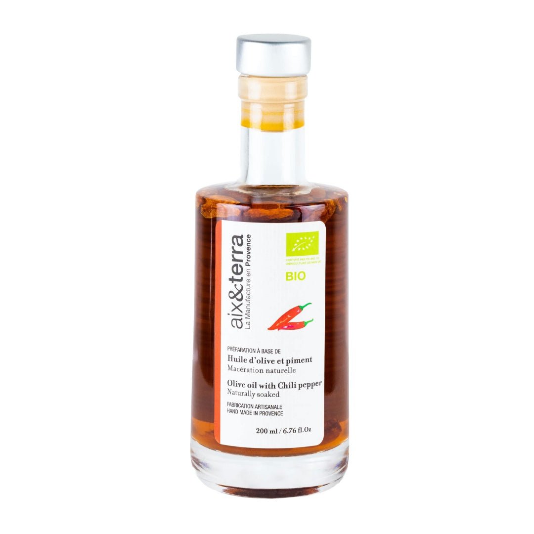aix&terra Organic Olive Oil with Chili Pepper 200ml - Artisan Olive Oil Company