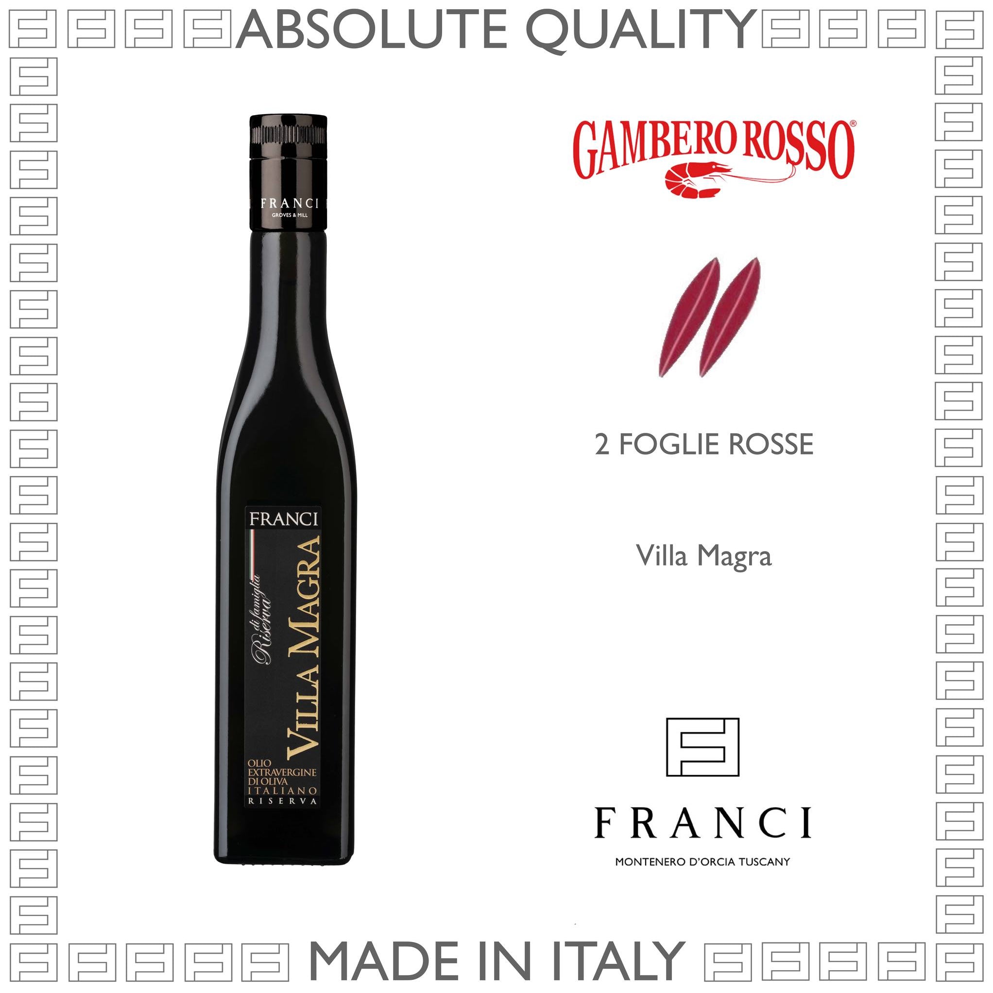 Frantoio Franci wins 2 leaves from Gambero Rosso