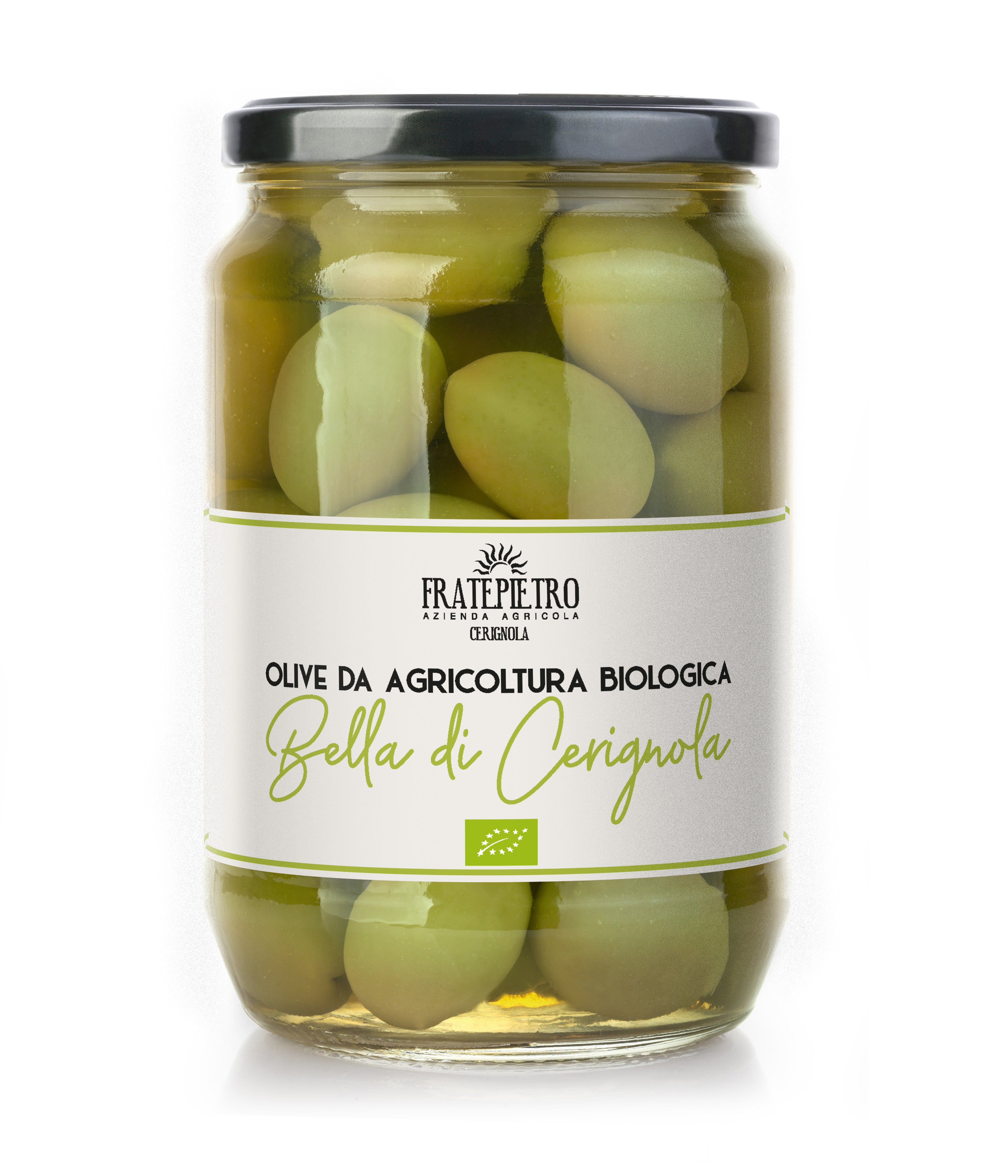 Fratepietro Organic Bella di Cerignola Green Olives in Brine