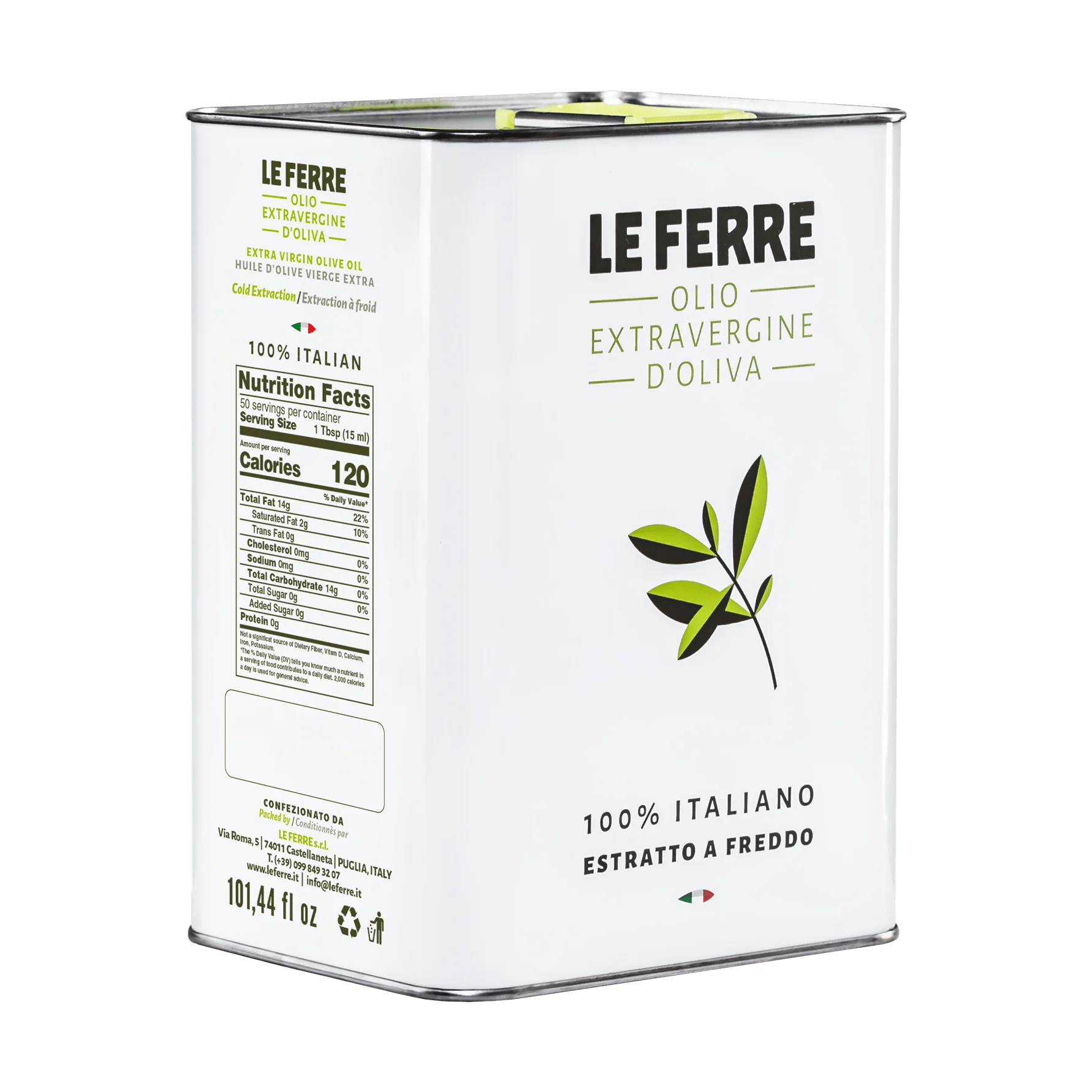 Le Ferre Italian Cold Extracted Multivarietal Extra Virgin Olive Oil - Artisan Olive Oil Company