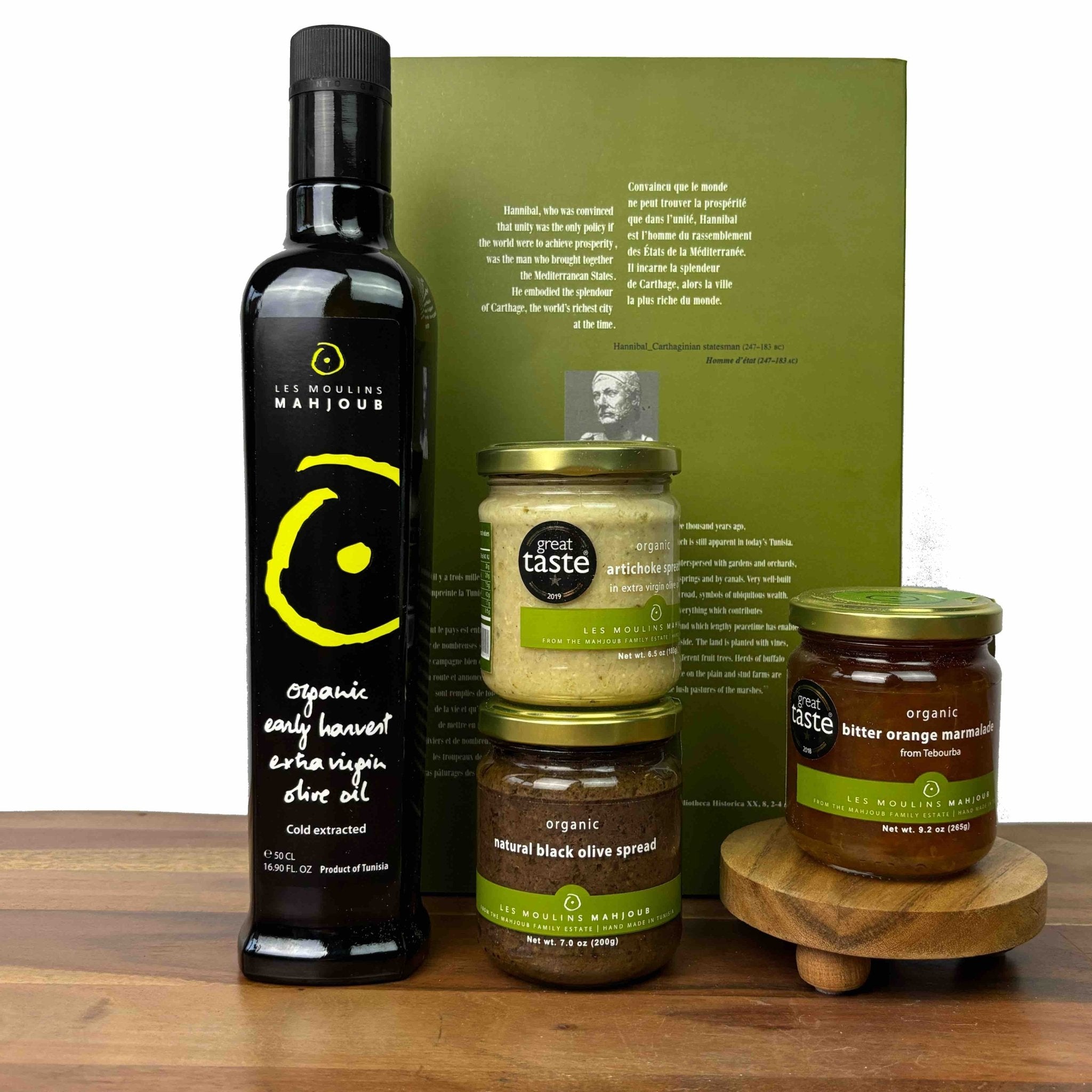 Moulins Mahjoub Hannibal Organic Hamper Box - Artisan Olive Oil Company