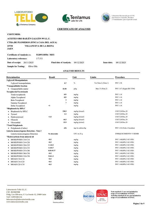 Oro Bailen Picual Extra Virgin Olive Oil Gift Box 500ml - Artisan Olive Oil Company