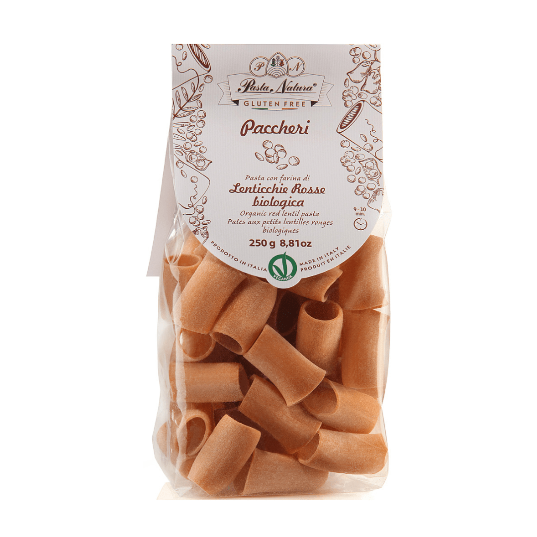 Pasta Natura gluten free pasta red lentil and rice paccheri 250g - Artisan Olive Oil Company