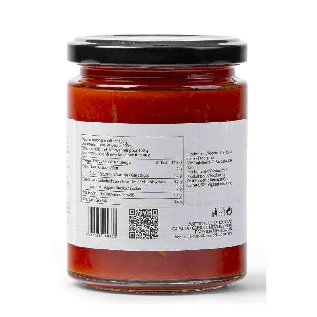 Pasta Zaccagni arrabiata pasta sauce 280 grams - Artisan Olive Oil Company