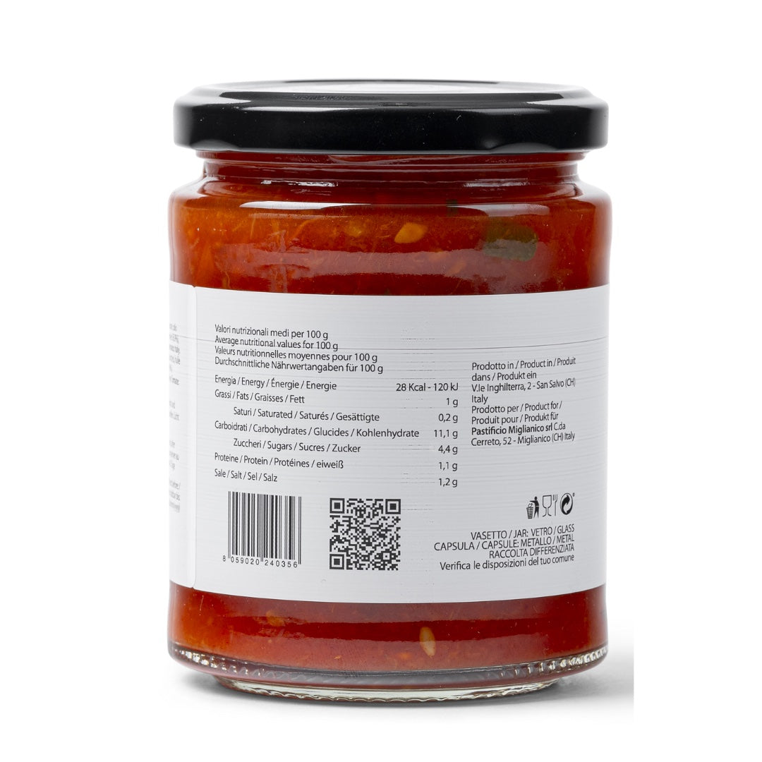 Learn more about our the nutrional fact for Zaccagni Ortolana pasta sauce