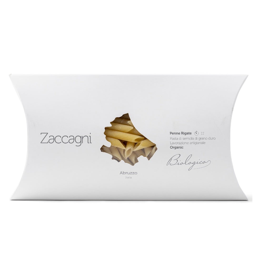 Zaccagni organic penne rigate artisan pasta 500 grams - Artisan Olive Oil Company