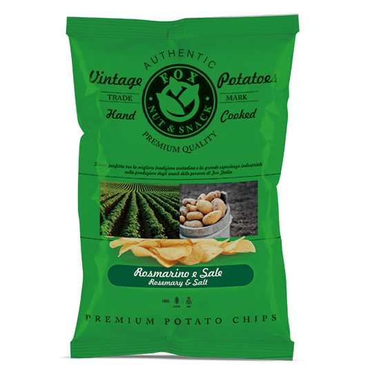 Fox Italian hand-cooked gourmet potatoes crisps with rosemary and sea salt 120g