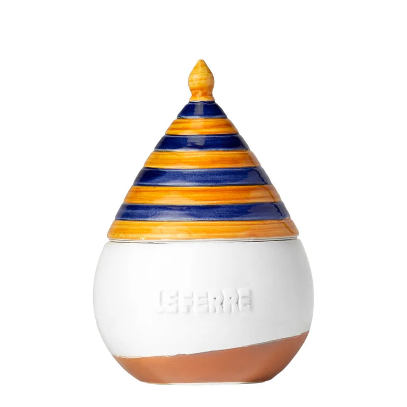 Le Ferre Apulian Cold Extracted Extra Virgin Olive Oil Truttula Yellow and Blue Ceramic Bottle 500ml best italian olive oil gift