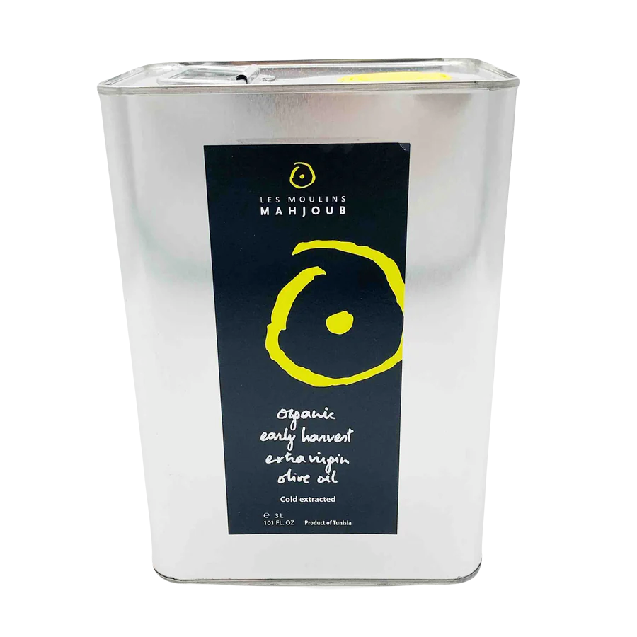 Moulins Mahjoub organic extra virgin olive oil 3 litres tin