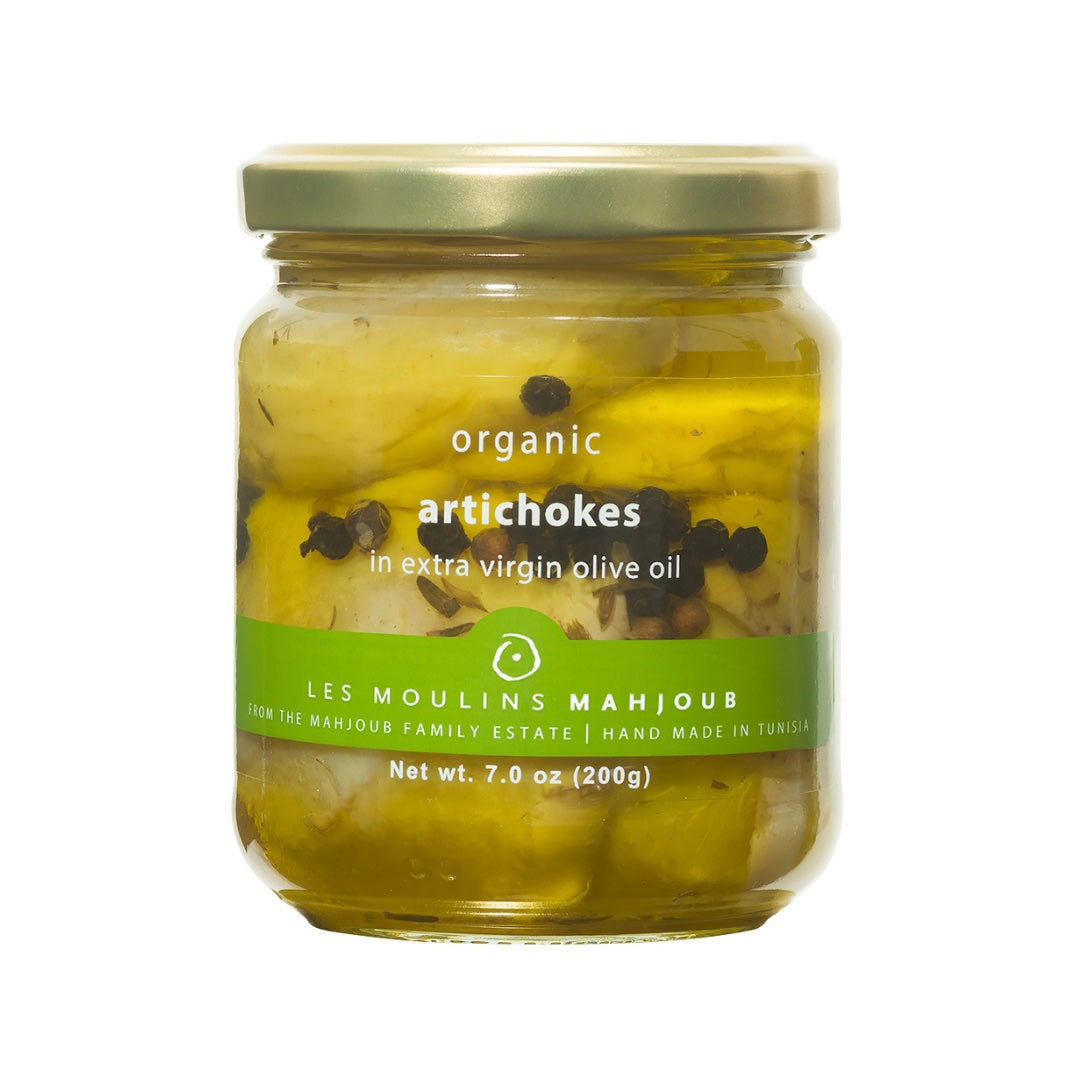 Moulins Mahjoub Organic Artichoke Hearts in Extra Virgin Olive Oil 200g
