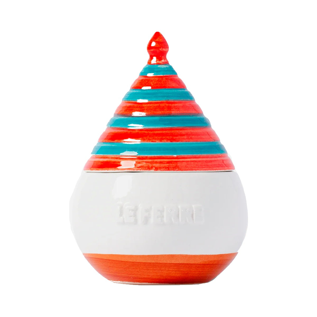 Le Ferre Apulian Cold Extracted Extra Virgin Olive Oil Truttula Red and Blue Ceramic Bottle 500m