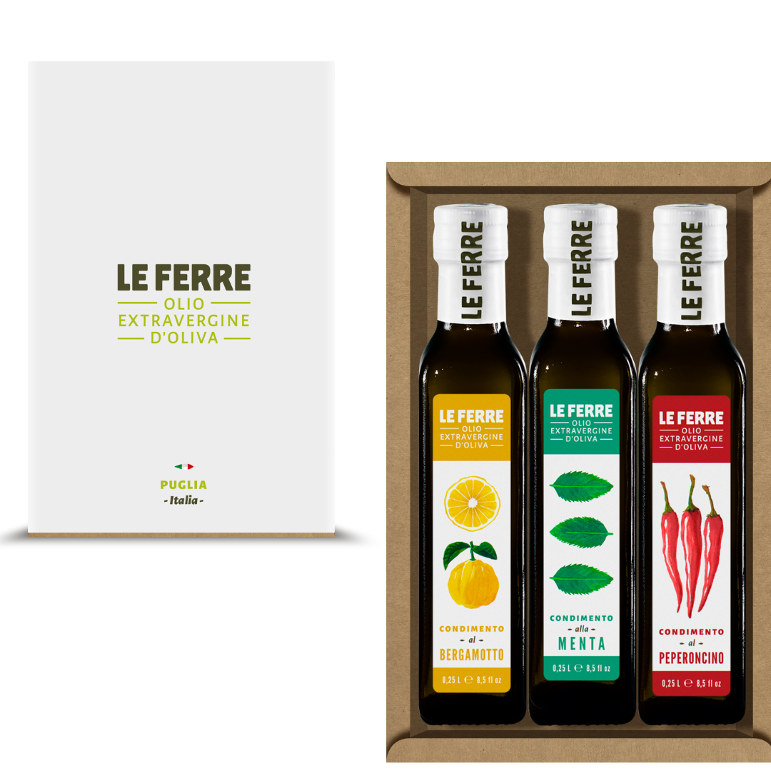Le Ferre Flavoured Olive Oils Gift Set 3 x 250ml