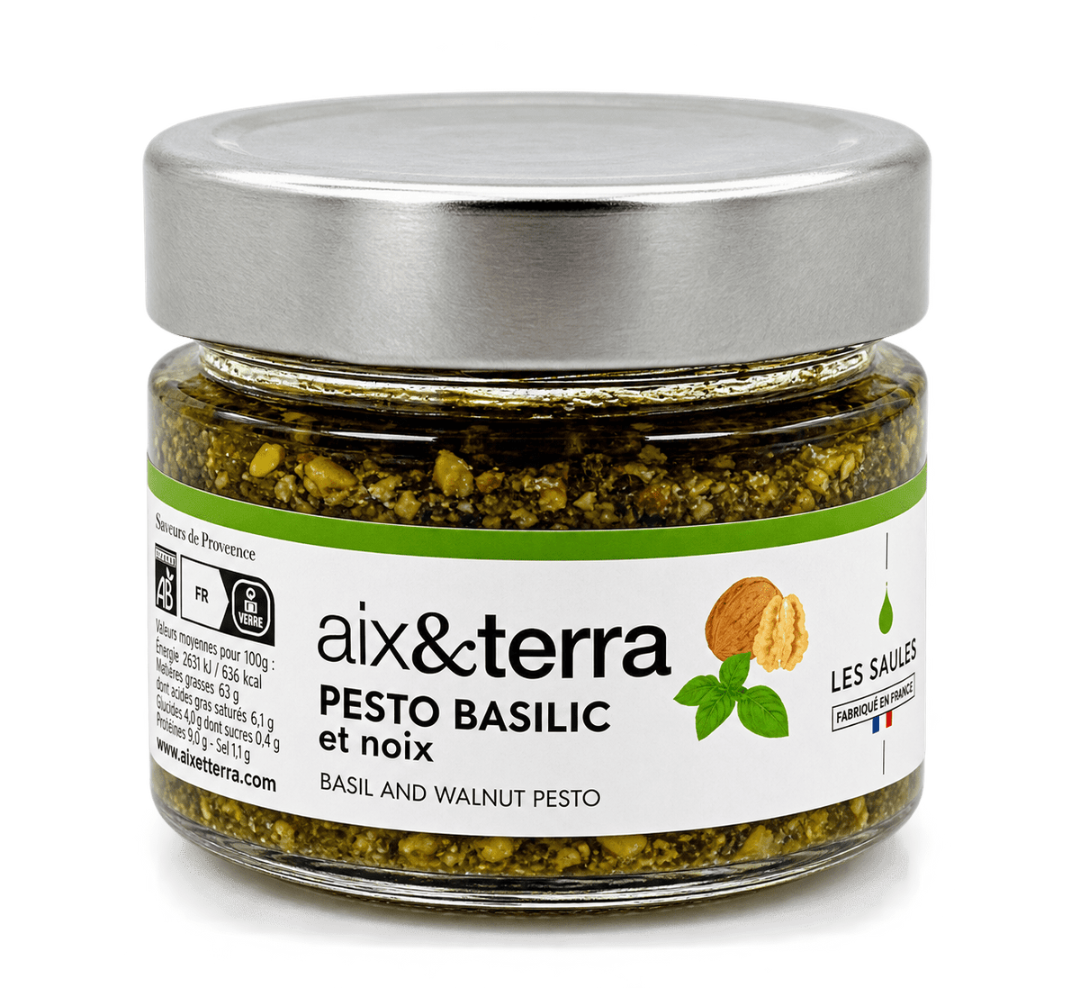 aix&terra artisan French walnut pesto 130g - Artisan Olive Oil Company