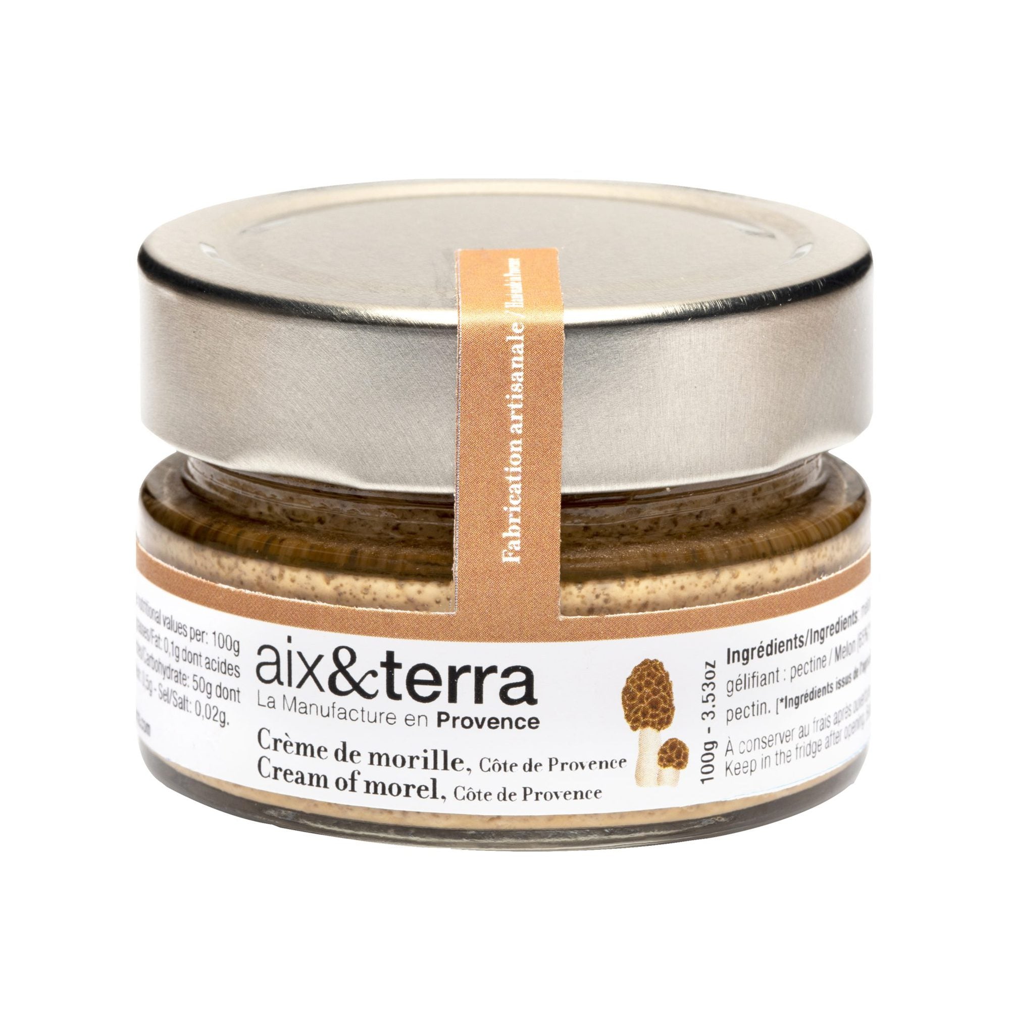 aix&terra Morel mushroom cream Côtes de Provence 100 grams - Artisan Olive Oil Company