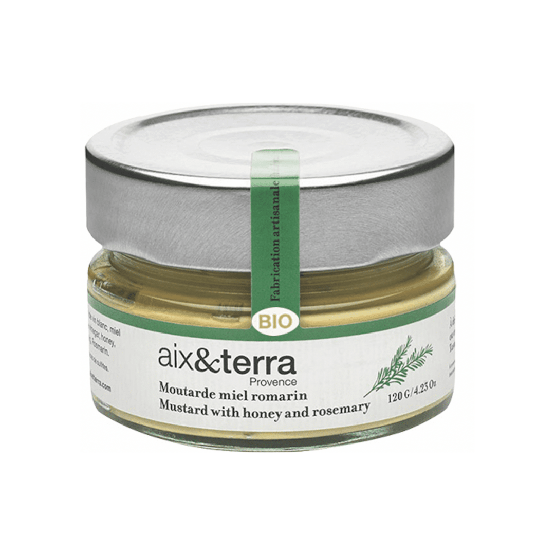 aix&terra French mustard with honey and rosemary 100g - Artisan Olive Oil Company