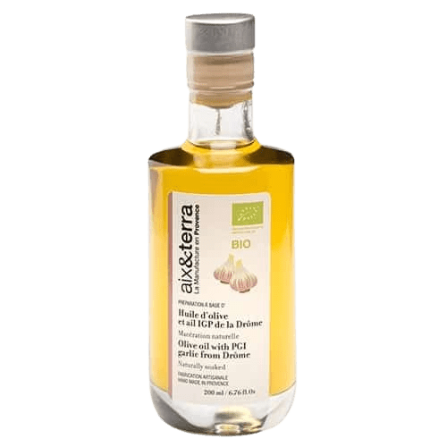 aix&terra organic garlic oil 200ml - Artisan Olive Oil Company