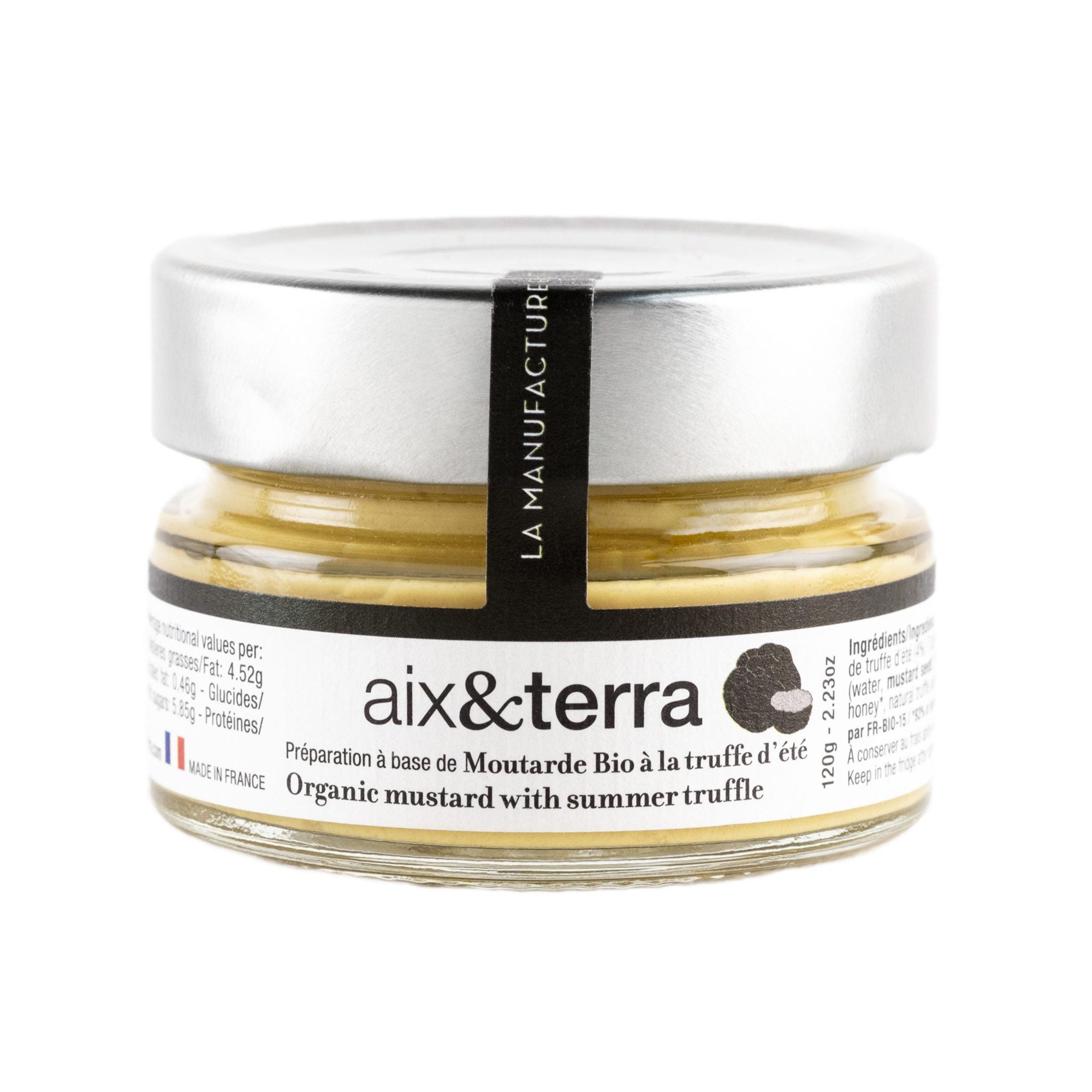 aix&terra organic truffle mustard 120g - Artisan Olive Oil Company