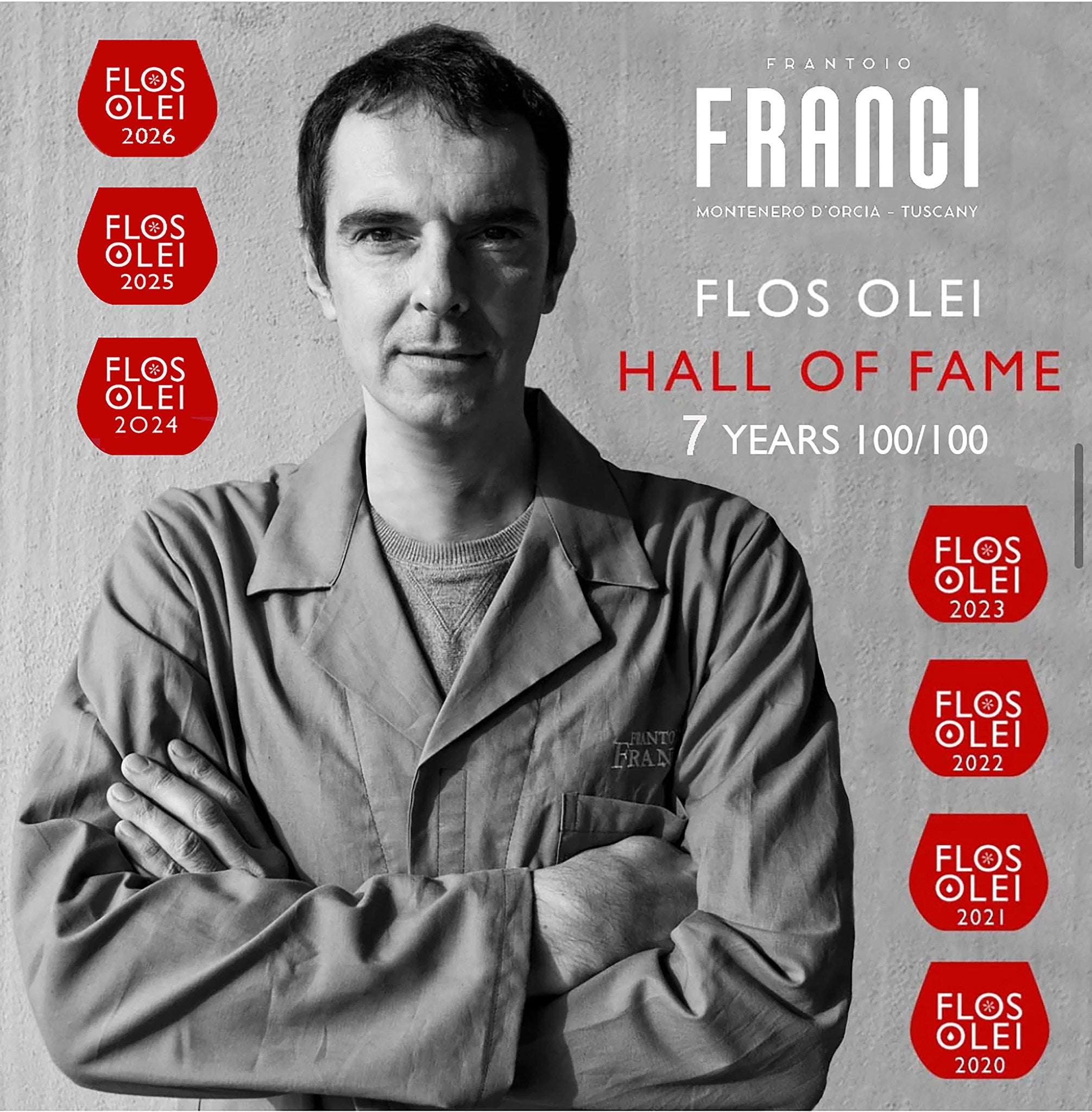 Frantoio Franci achieves the highest score in the flos olei guide 2025 edition of the world's best olive oils