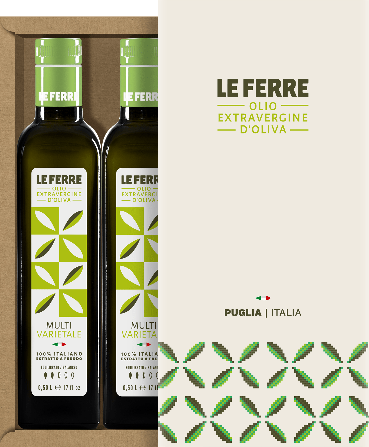 Le Ferre Italian Extra Virgin Olive Oil Gift Box 2 x 500ml - Artisan Olive Oil Company