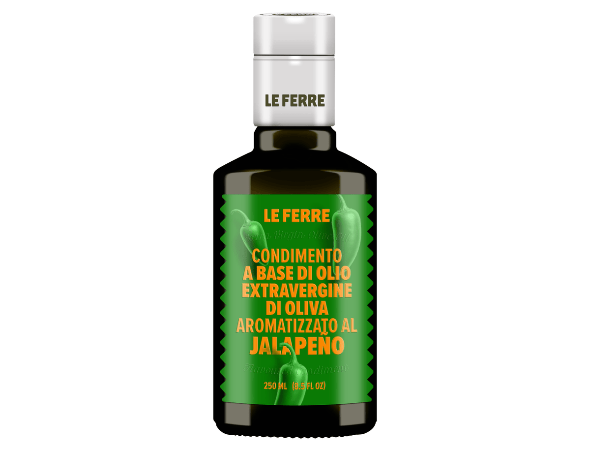 Le Ferre Jalapeño Extra Virgin Olive Oil Condiment — Mild Heat, 250ml - Artisan Olive Oil Company