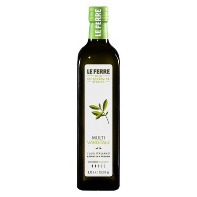 Buy Italian extra virgin olive oil by le Ferre in 750ml dark glass bottle