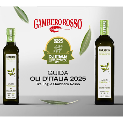 Le Ferre multivarietal olive oil wins 3 Gamberro rosso leaves