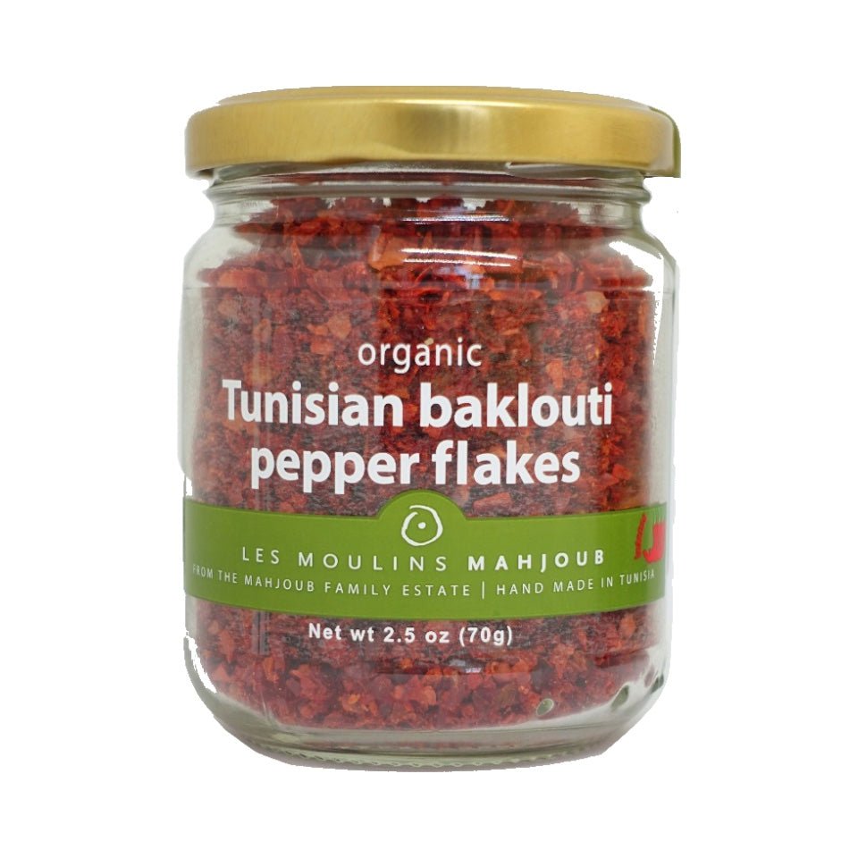 Moulins Mahjoub organic Tunisian Baklouti chili red flakes 70g - Artisan Olive Oil Company