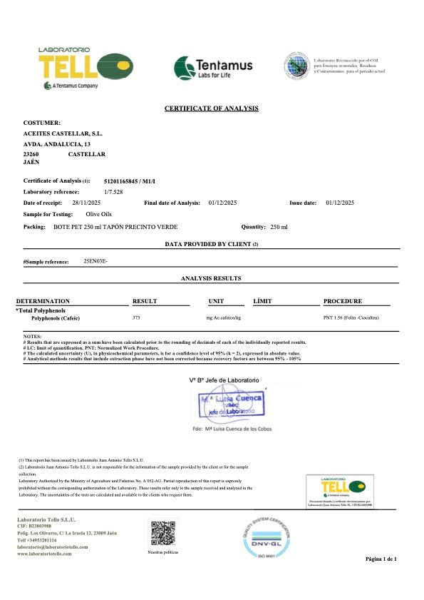 Nobleza del Sur Early Harvest "Night" Coupage Organic Extra Virgin Olive Oil 500ml - Artisan Olive Oil Company