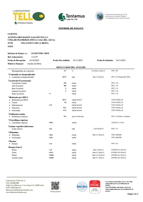 Oro Bailen Hojiblanca extra virgin olive oil (500ml) - Artisan Olive Oil Company