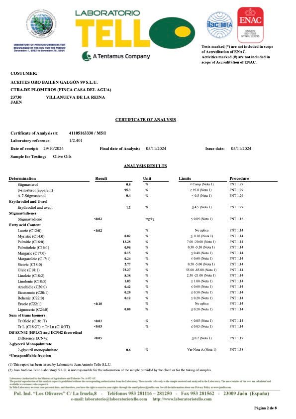 Oro Bailen Hojiblanca extra virgin olive oil (500ml) - Artisan Olive Oil Company