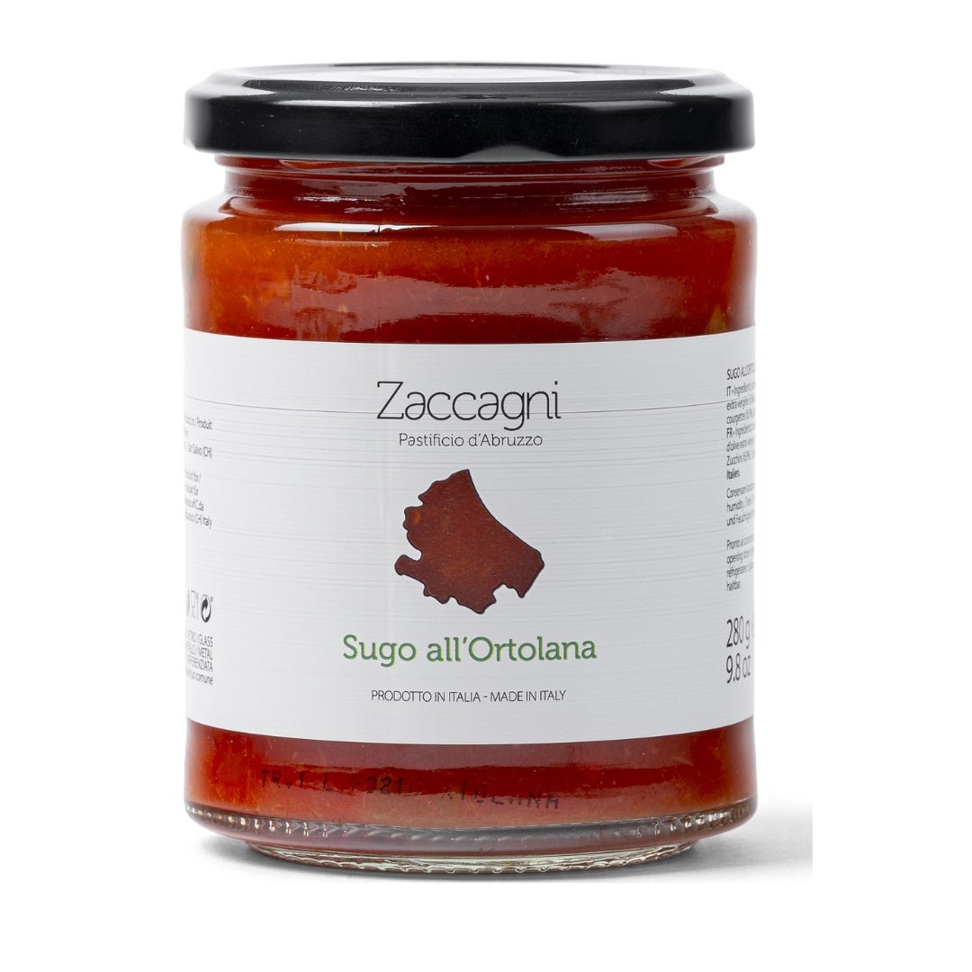 Pasta Zaccagni artisan Italian Ortolana pasta sauce 280 grams - Artisan Olive Oil Company