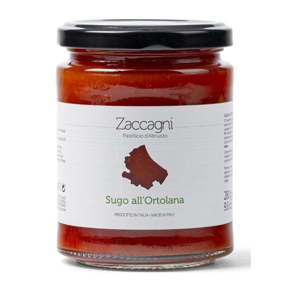 Pasta Zaccagni artisan Italian Ortolana pasta sauce 280 grams