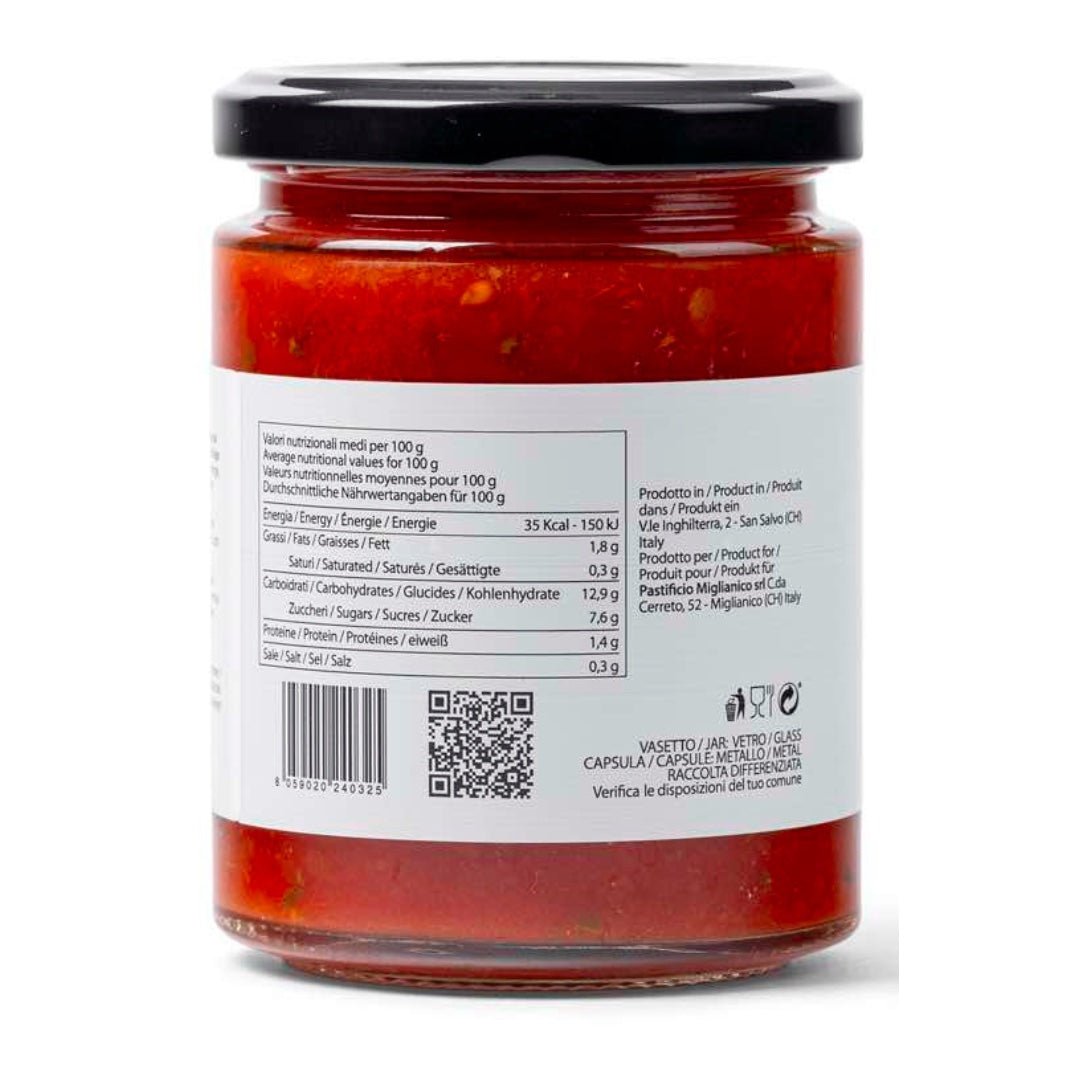 Pasta Zaccagni artisan Italian basil pasta sauce with basil 280 grams - Artisan Olive Oil Company