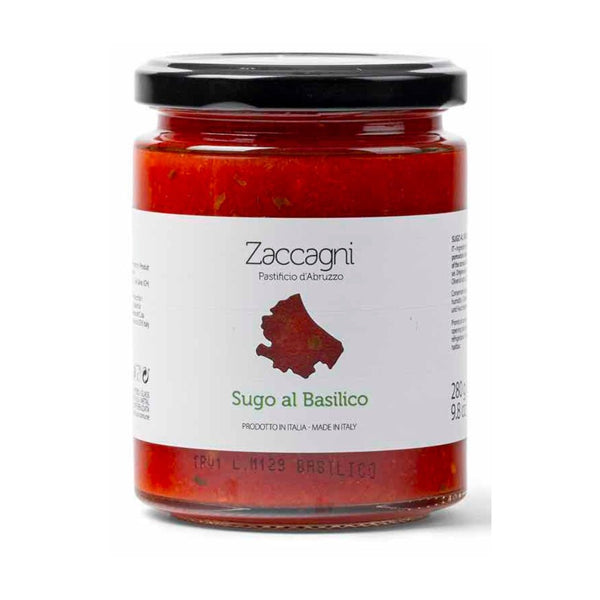 Pasta Zaccagni artisan Italian basil pasta sauce with basil 280 grams
