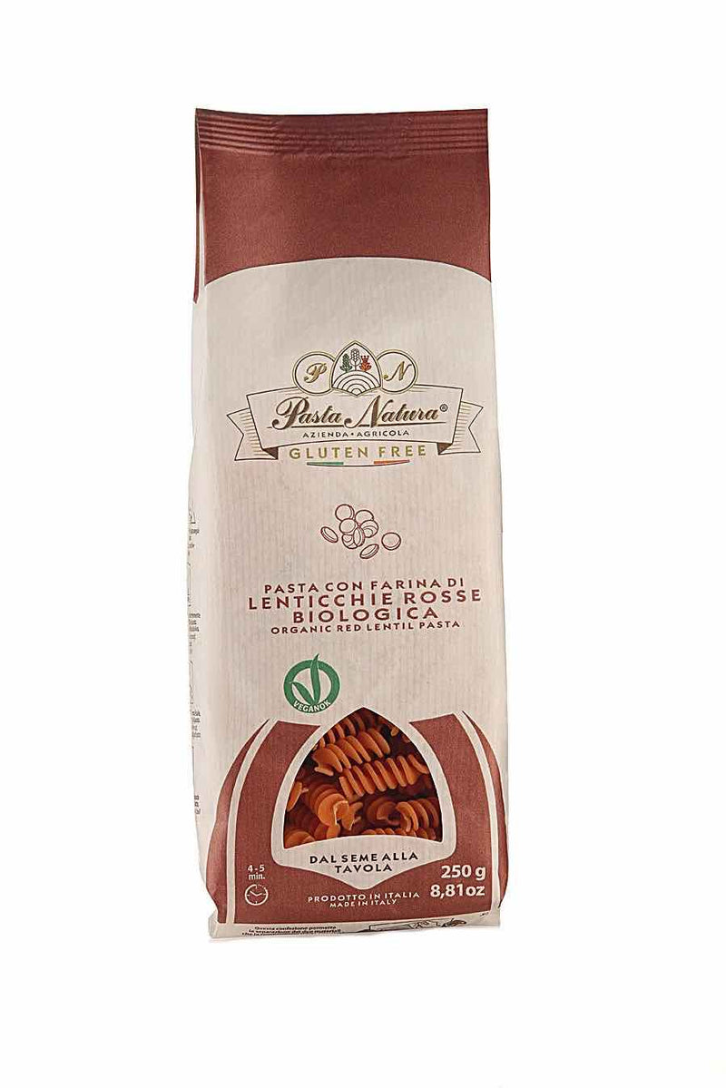 Pasta Natura organic gluten free red lentil fusilli 250g