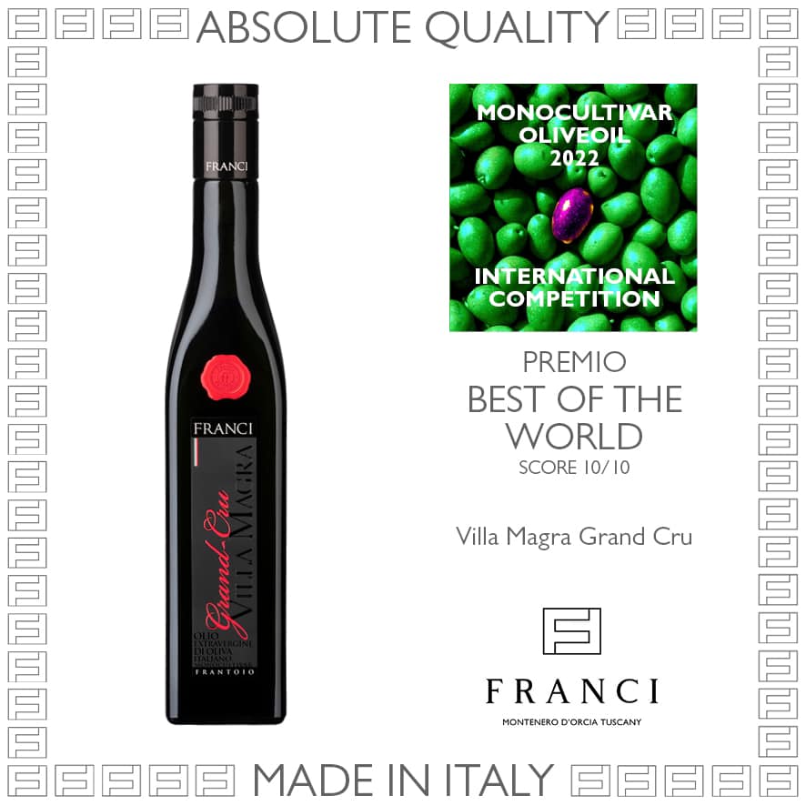 Frantoio Franci Villa Magra Grand Cru Extra Virgin Olive Oil 250ml World's best Olive Oil 2022