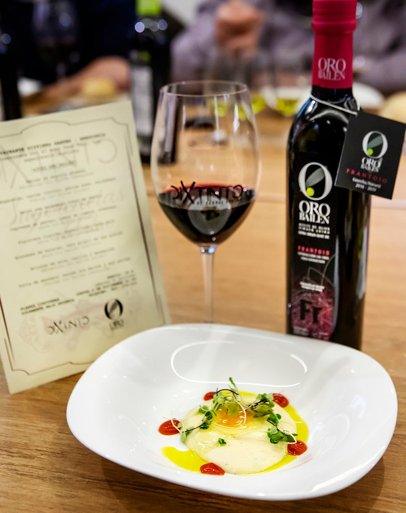 Chef cooking with Oro Bailen Frantoio Extra Virgin Olive Oil