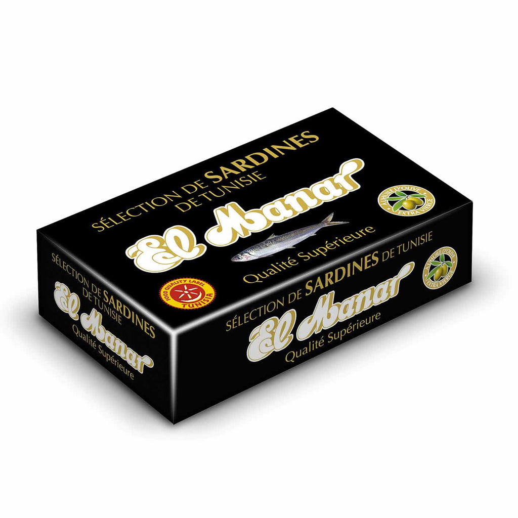 El Manar Selected Tunisian sardines in extra virgin olive oil 125