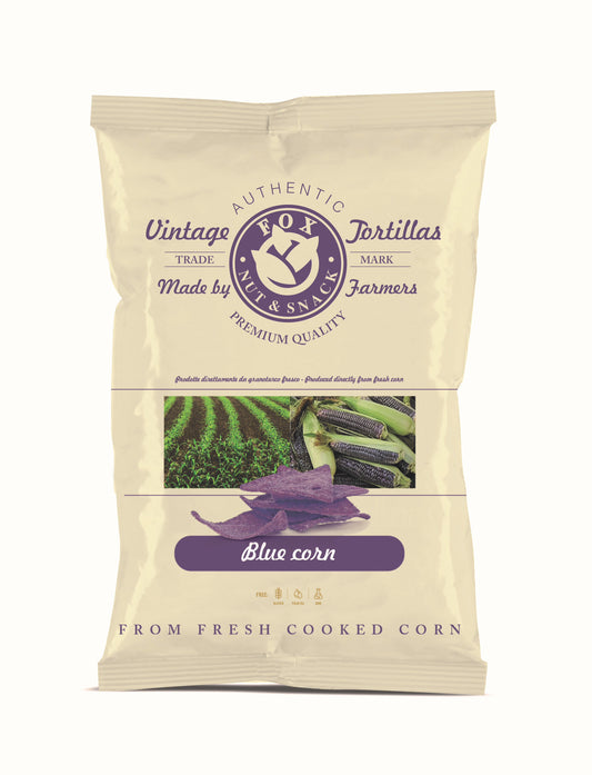 Fox blue corn tortilla chips 125g