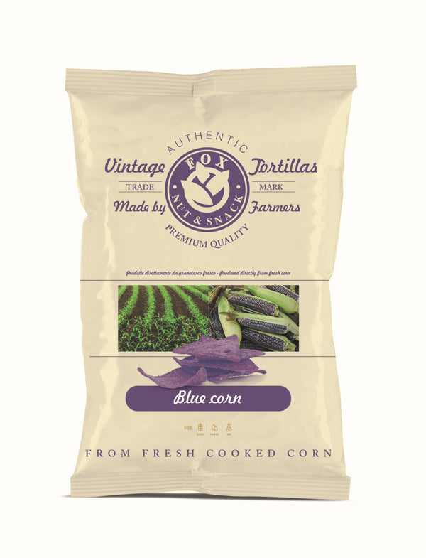 Fox blue corn tortilla chips 125g