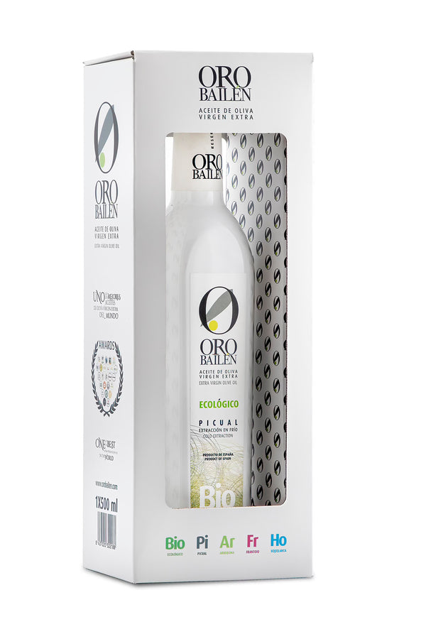 Oro Bailen organic olive oil Picual 500ml Gift Box